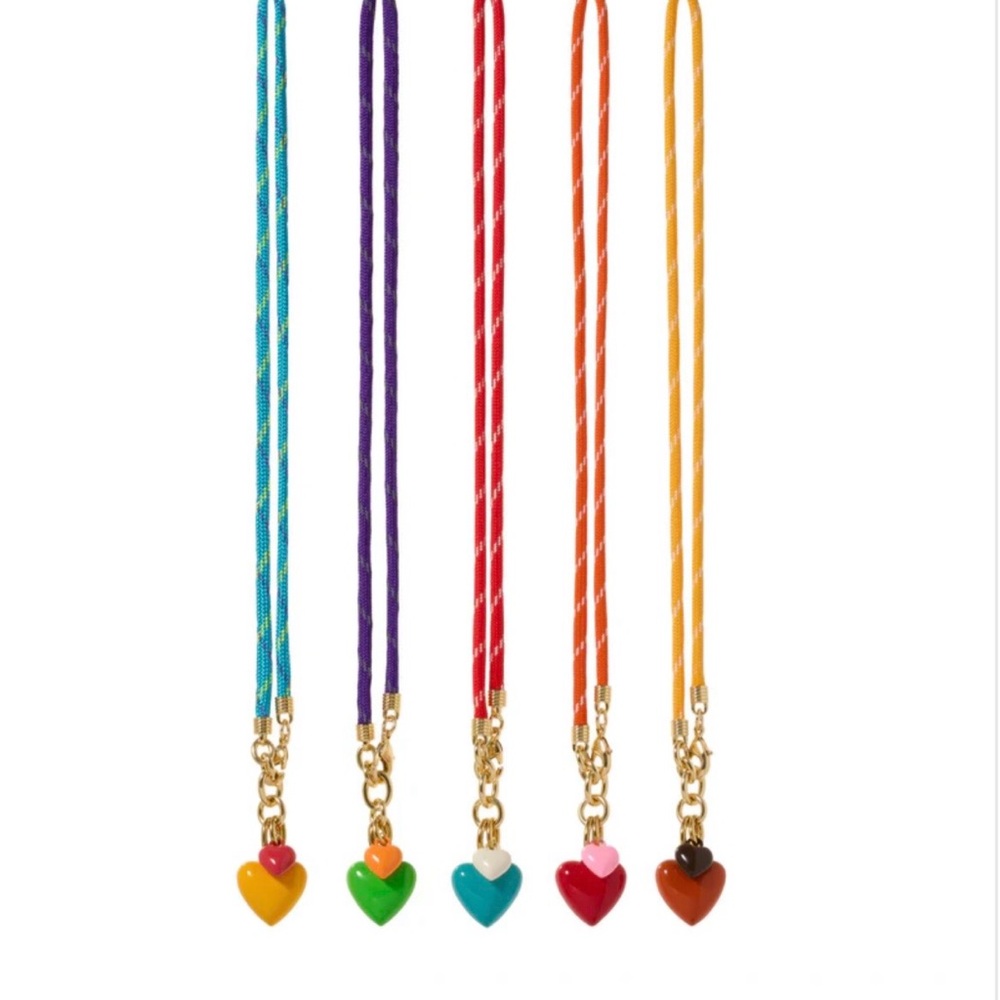 ROXANNE ASSOULIN The Happy Cord Charm Necklace blood orange Without Charm firm p - Picture 4 of 9